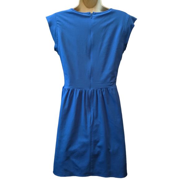 Emmelee Blue Crocheted Lace Panel Cap Sleeve Dress Size Medium - Picture 2 of 5